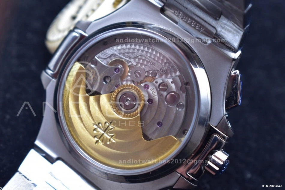 5980 Cozy Wht SS SS Stk A7750 Chrono Mod Date Nautilus PPF 435 1117